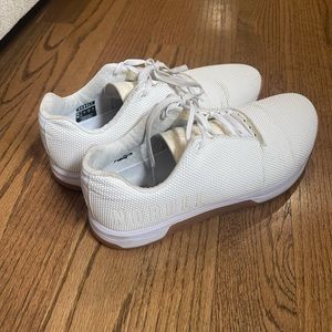 Nobull trainer+ white and black gum bottom